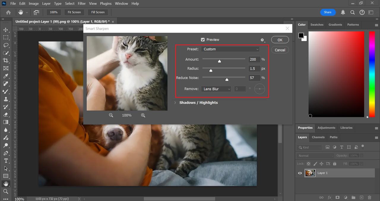 How to enhance a photo on Photoshop: Tweak any the Sharpen options 