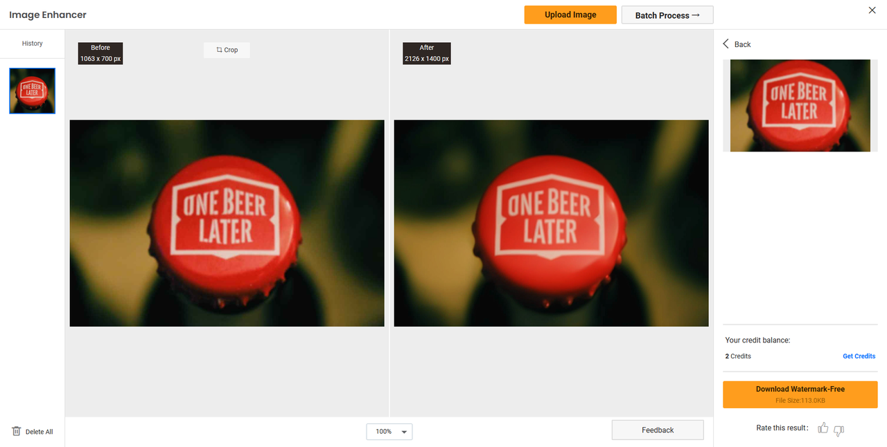 unblur images online with a custom scaler