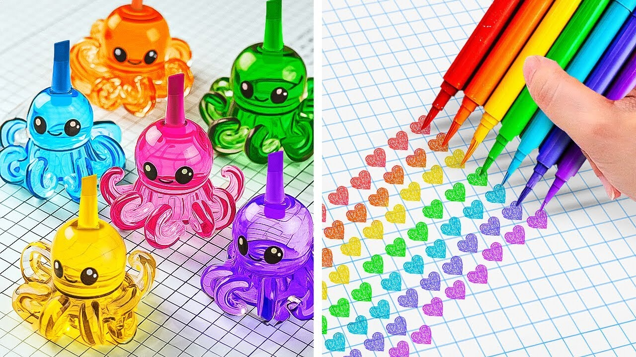 Top Trending DIY/Life Hack Video on YouTube-  Brighten Your School Day with These Rainbow DIYs!