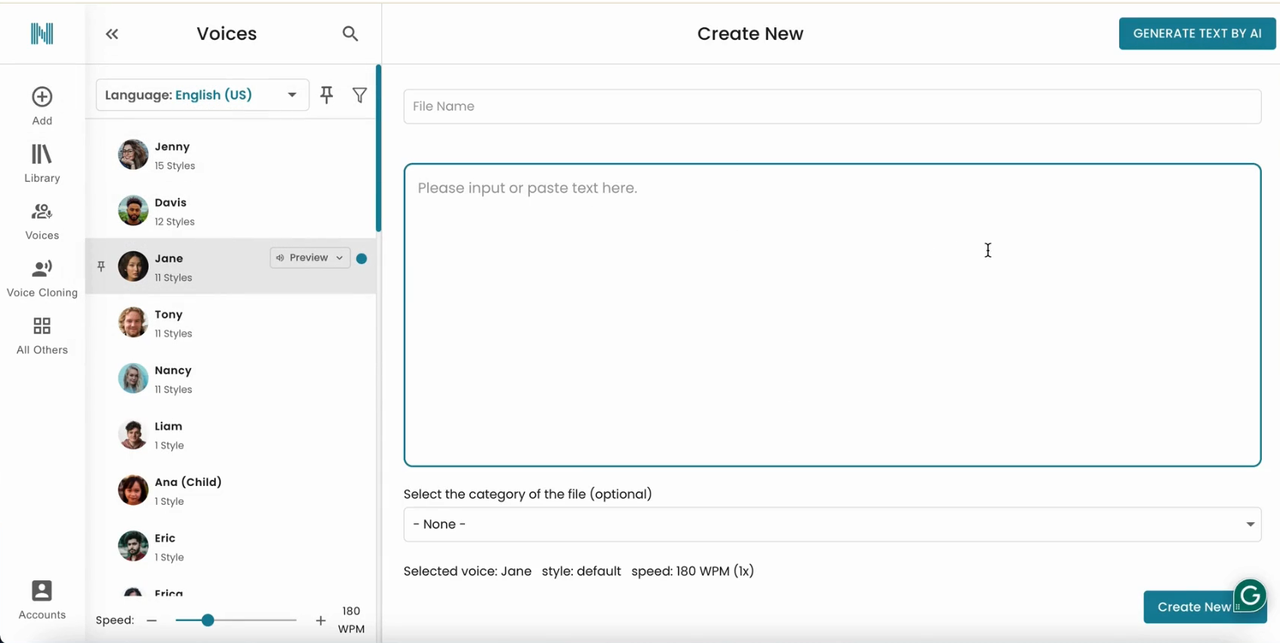 Interface of NaturalReader - a user-friendly way to generate TF2 AI voices