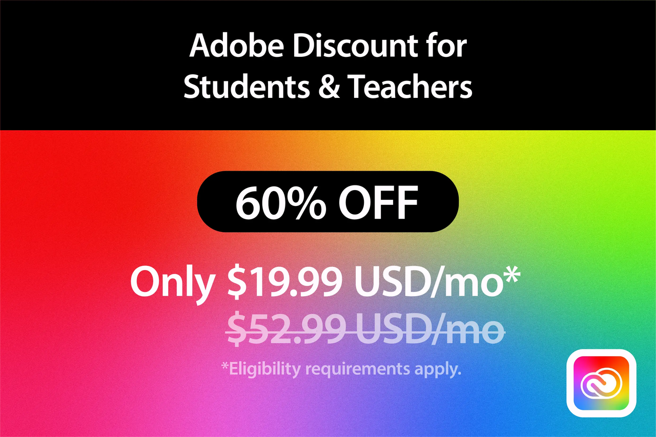 Image showing Adobe ad example for students 