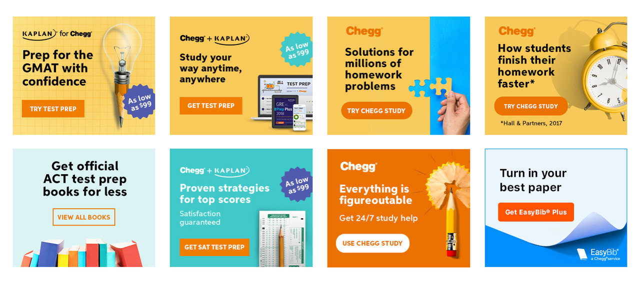 Image showing Chegg ad example