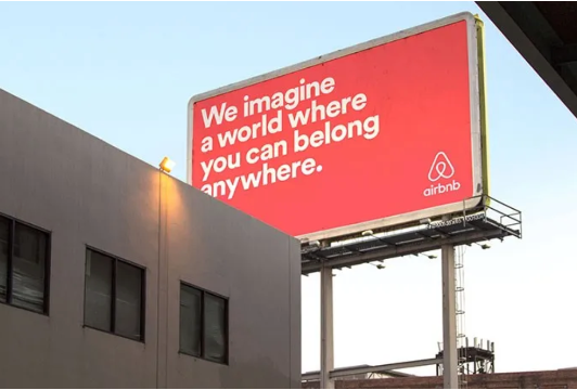 AirBnB Ad - the globally known advertisement with a quotation