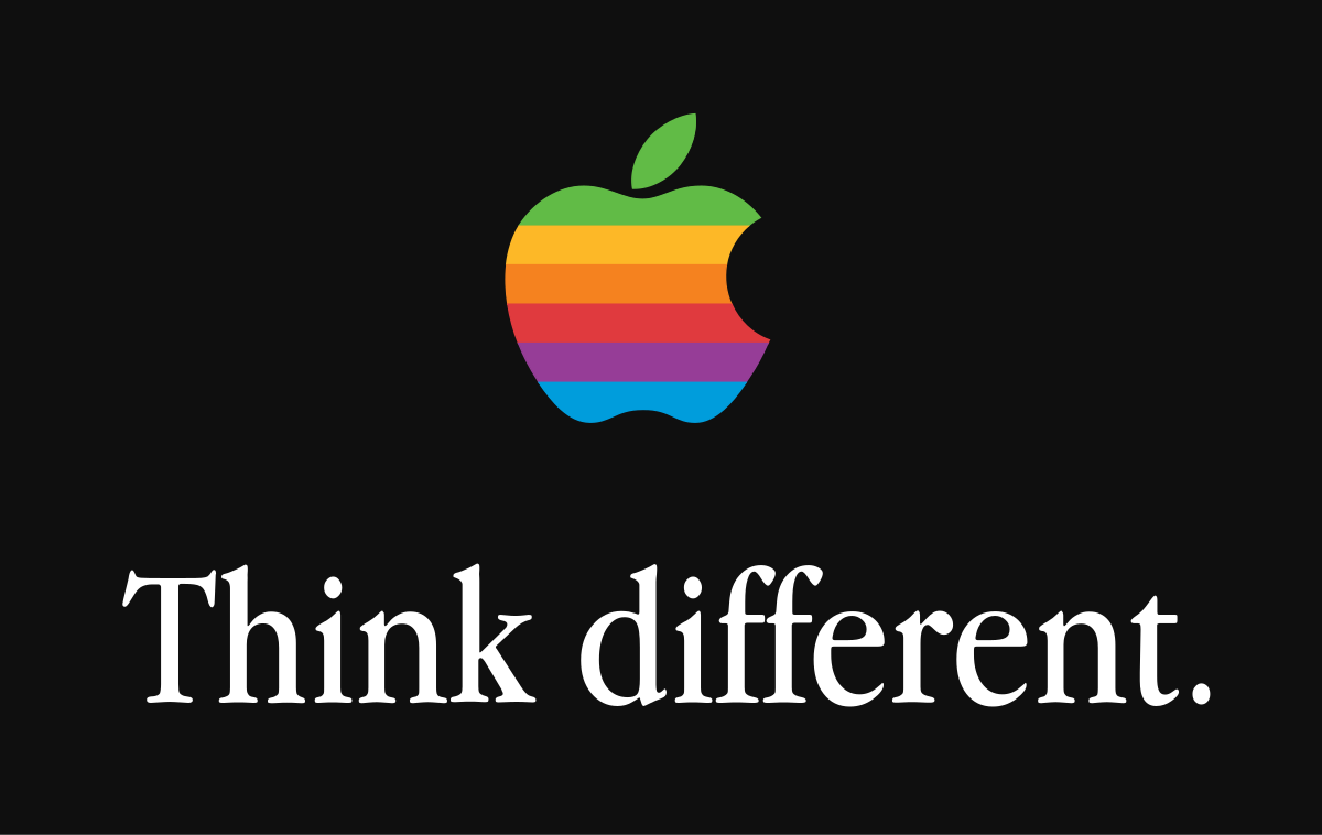 Images showing an advertisement of Apple - one of the best quote ads