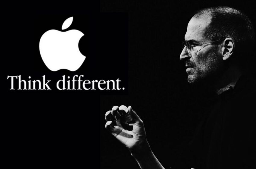 A lifestyle advertisement for Apple's Think Different campaign