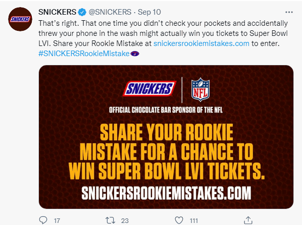 Snickers engaging modern advertisement 