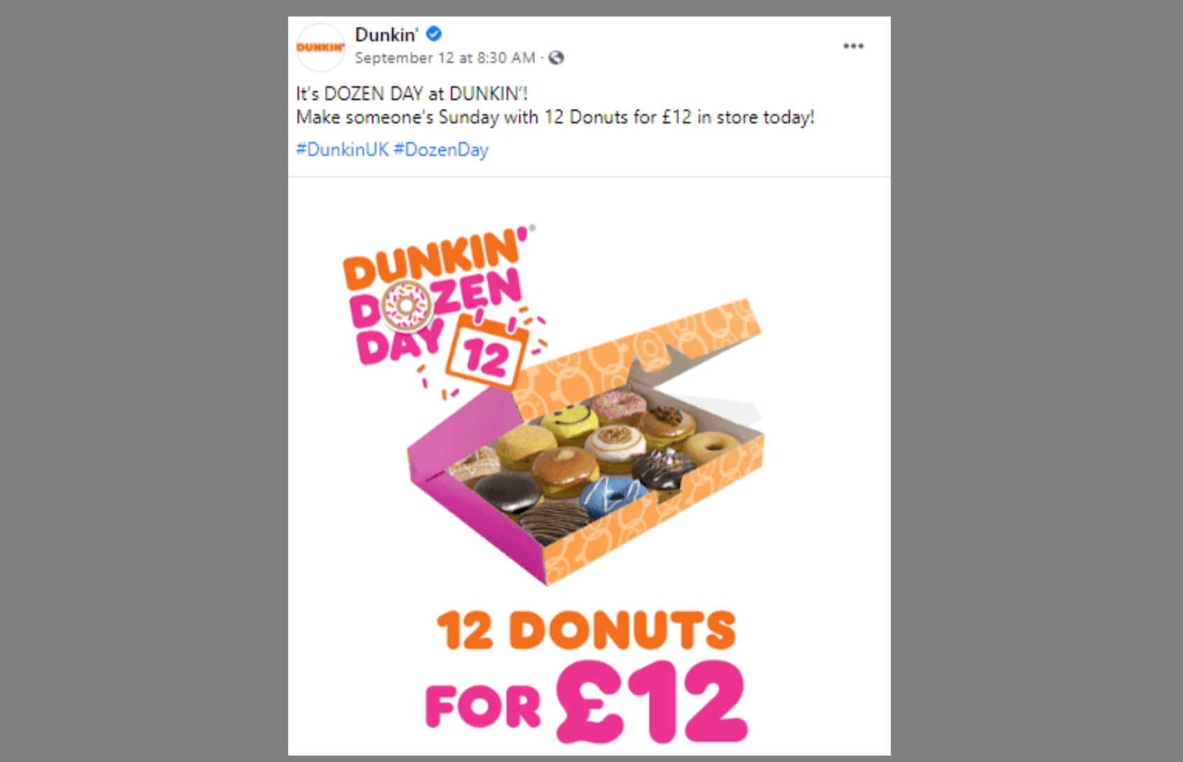 Dunkin' eye-catchy modern ad