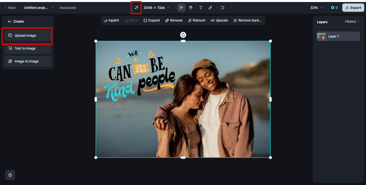 Uploading image to canvas