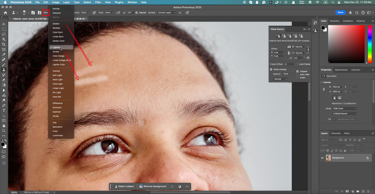 photoshop smoothing skin