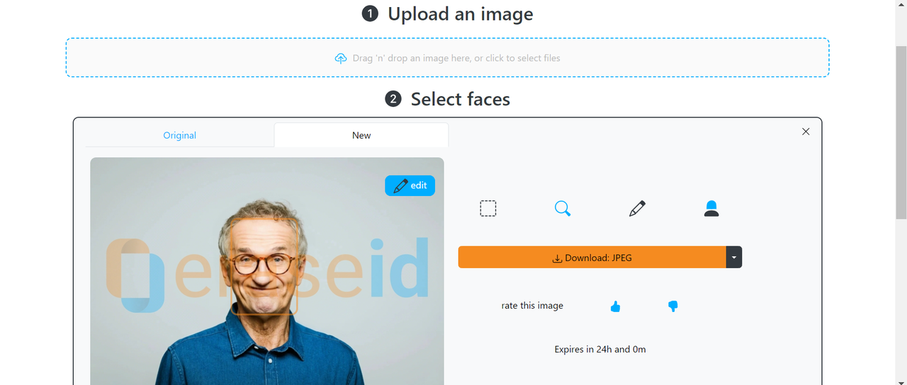 PiktID photo face expression changer online