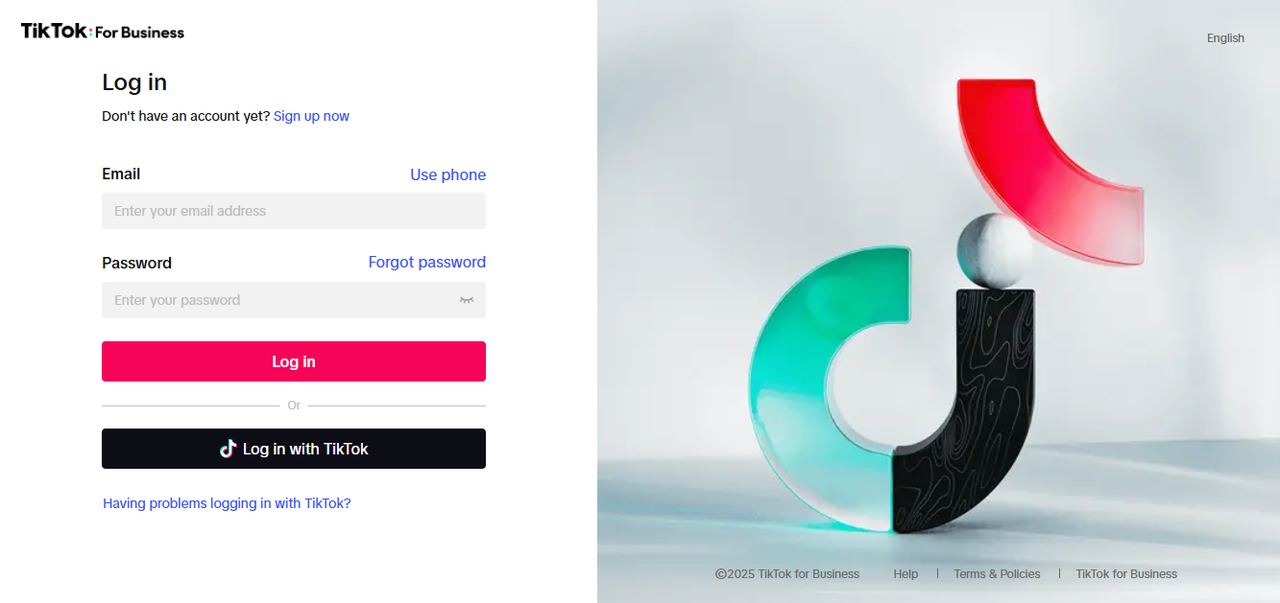 Log in with TikTok