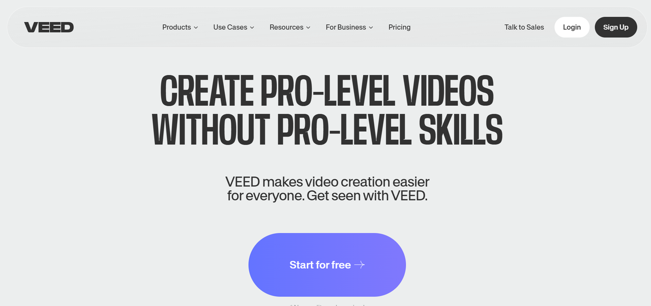 VEED.IO homepage