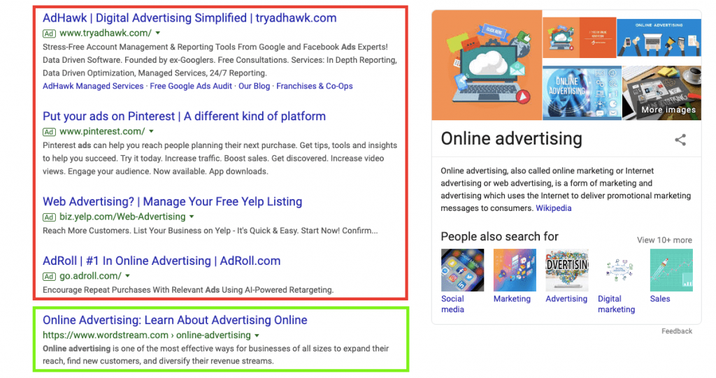 Online search advertising - the most effective type of advert