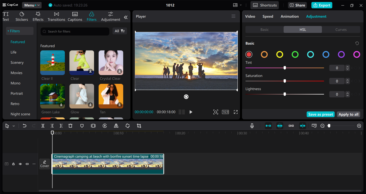 Interface of the CapCut desktop video editor - an ideal tool for making different types of adverts