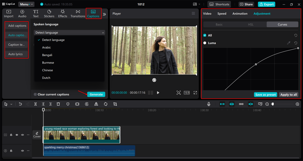 Enhancing the video ad with advanced tools in the CapCut desktop video editor