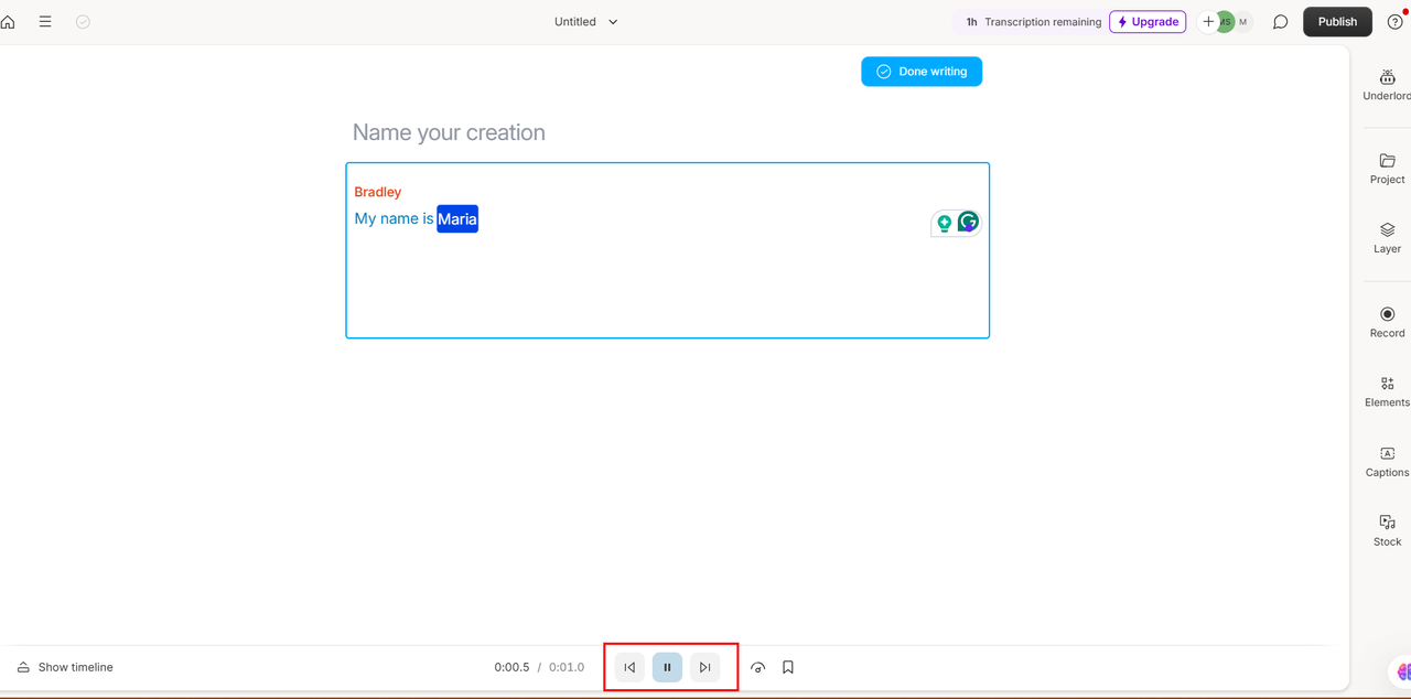 Generating and reviewing AI voice in Lyrebird AI