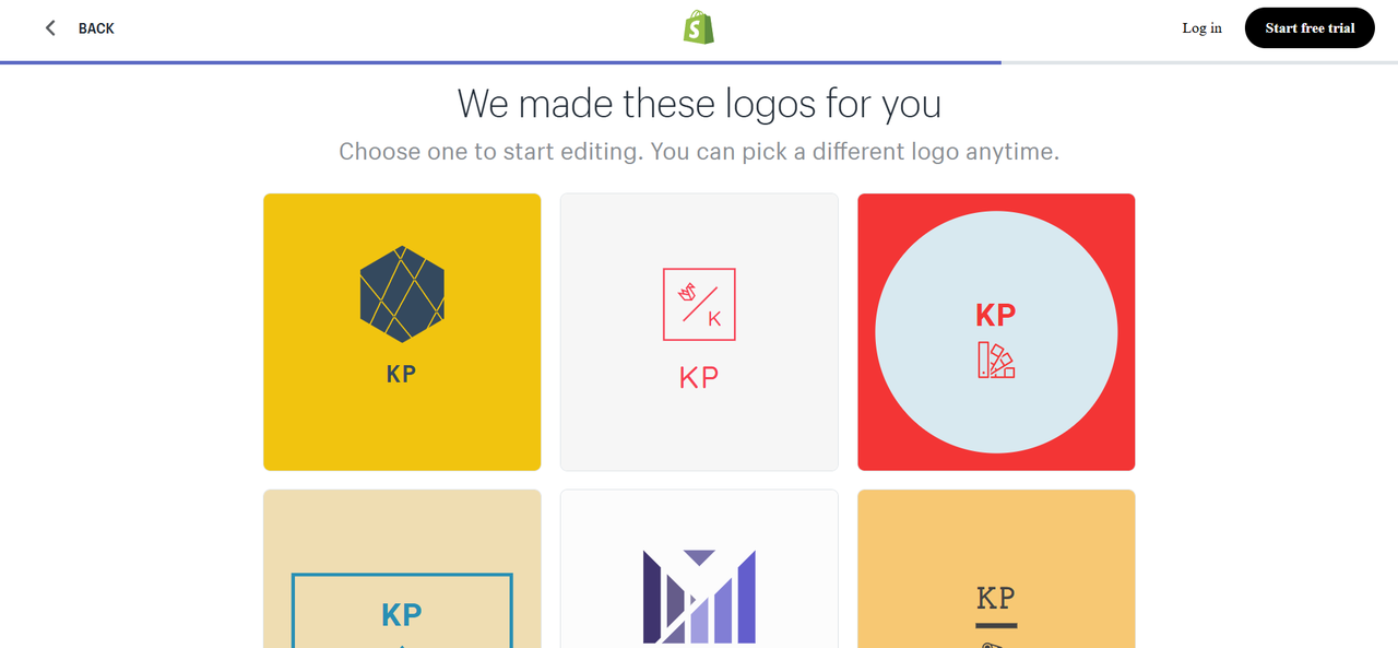 generating letter logos from Shopify Hatchful