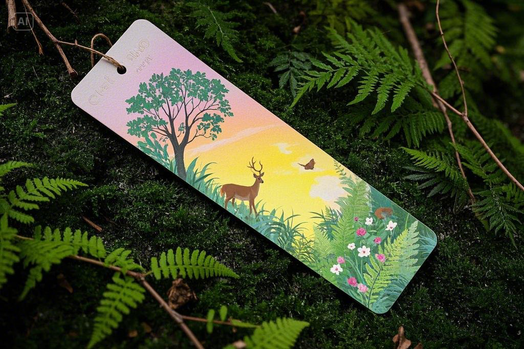 Nature-themed bookmark