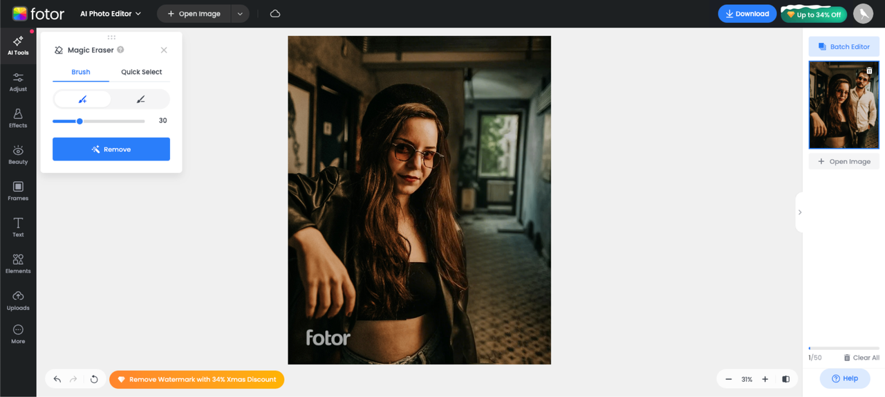 Fotor image cleaner AI