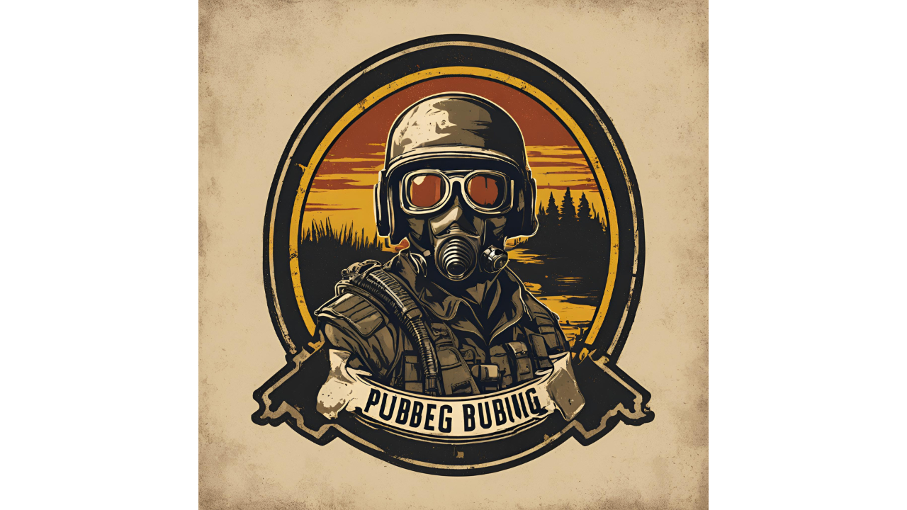 Vintage military style PUBg logo