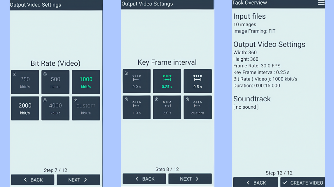 Create the timelapse video