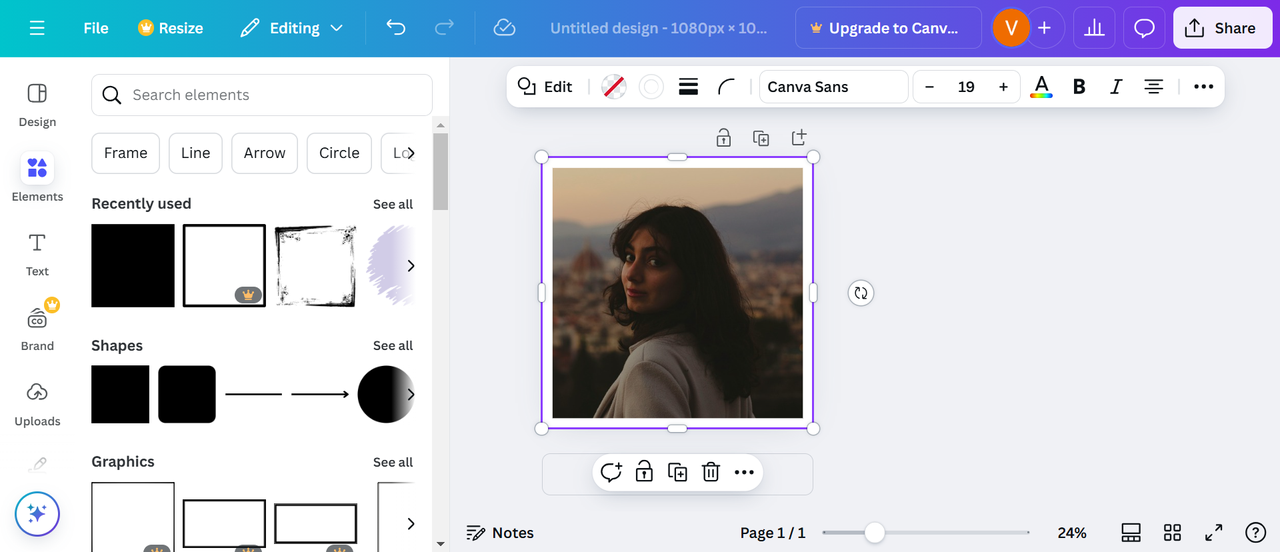 How to fit whole picture on Instagram with Canva