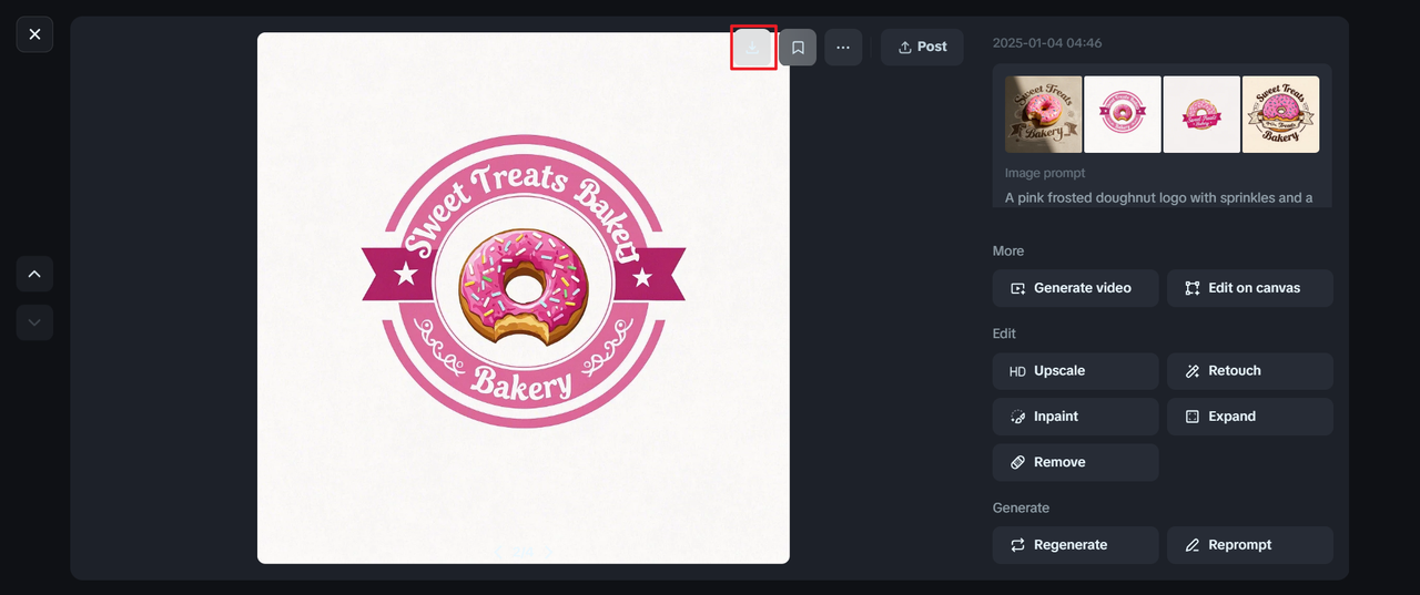 Download your doughnut logo design