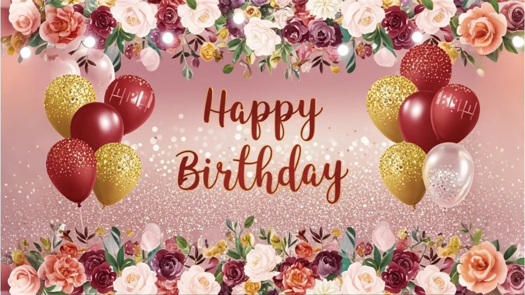 Floral birthday background design