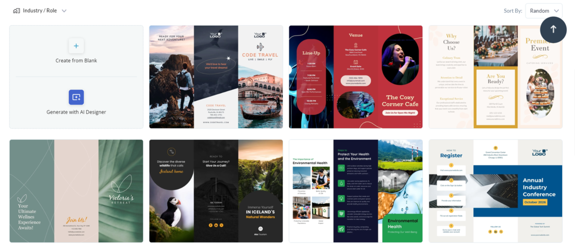 Choose a brochure design