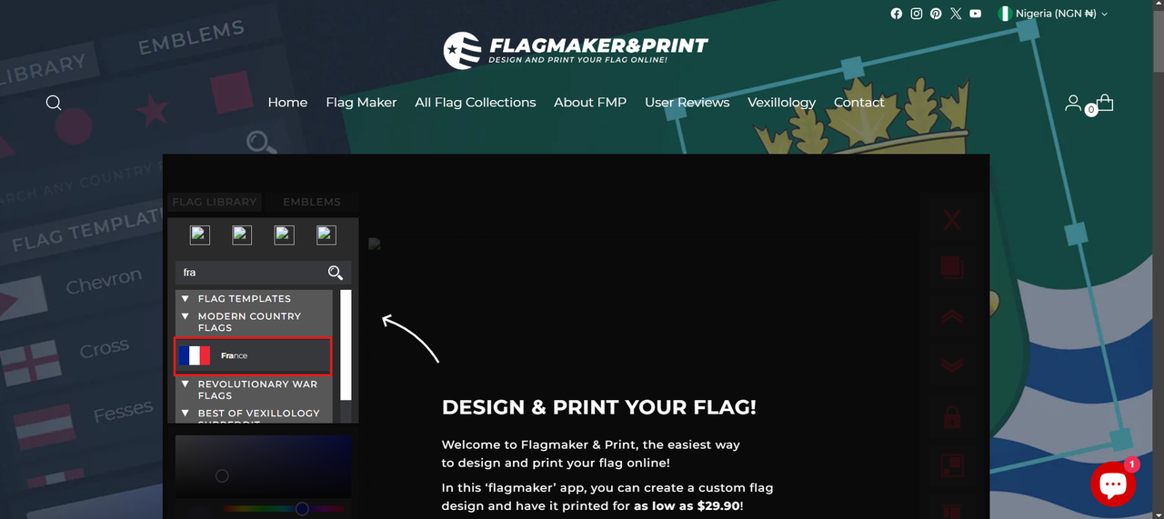 Flagmaker & Print online Flag Generator