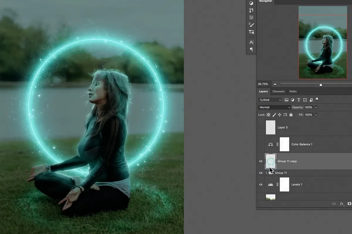 Halo glow in Adobe Photoshop