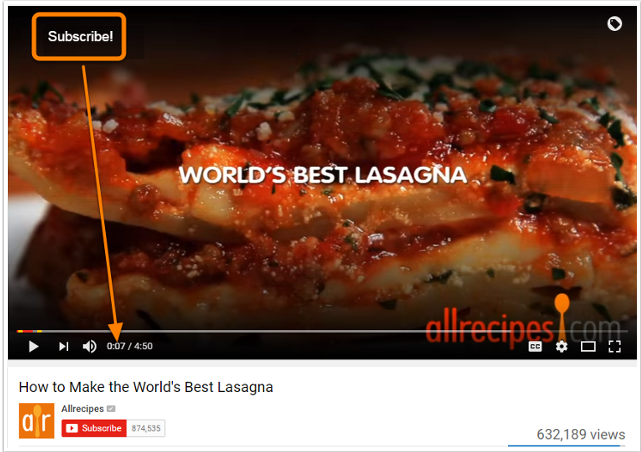 YouTube call to action to subscribe with a bell prompt