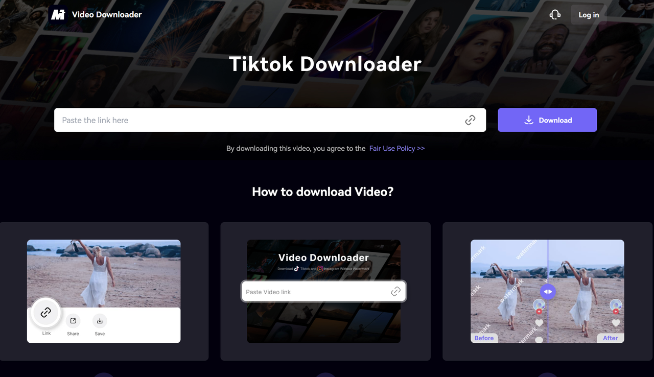 Interface of Media.io Video Downloader - an easy-to-navigate TikTok 4K video downloader