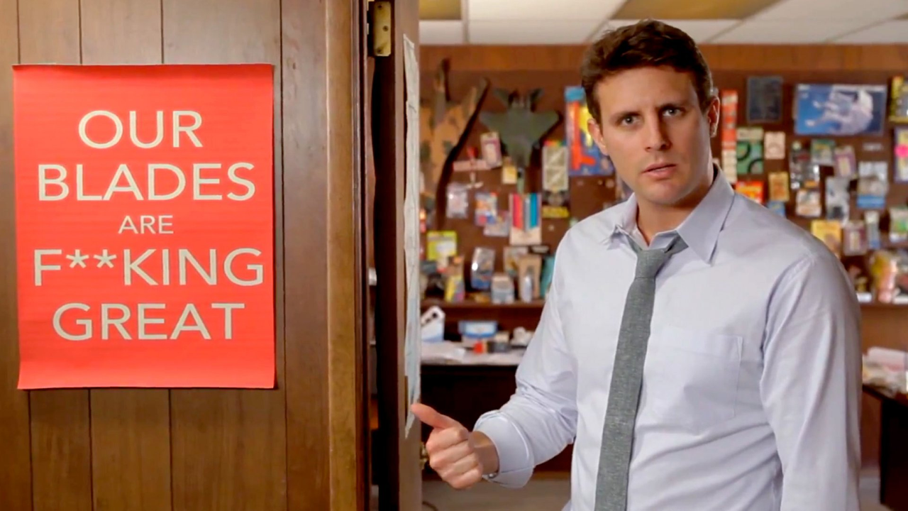 Dollar Shave Club humorous video CTA encouraging sign-ups