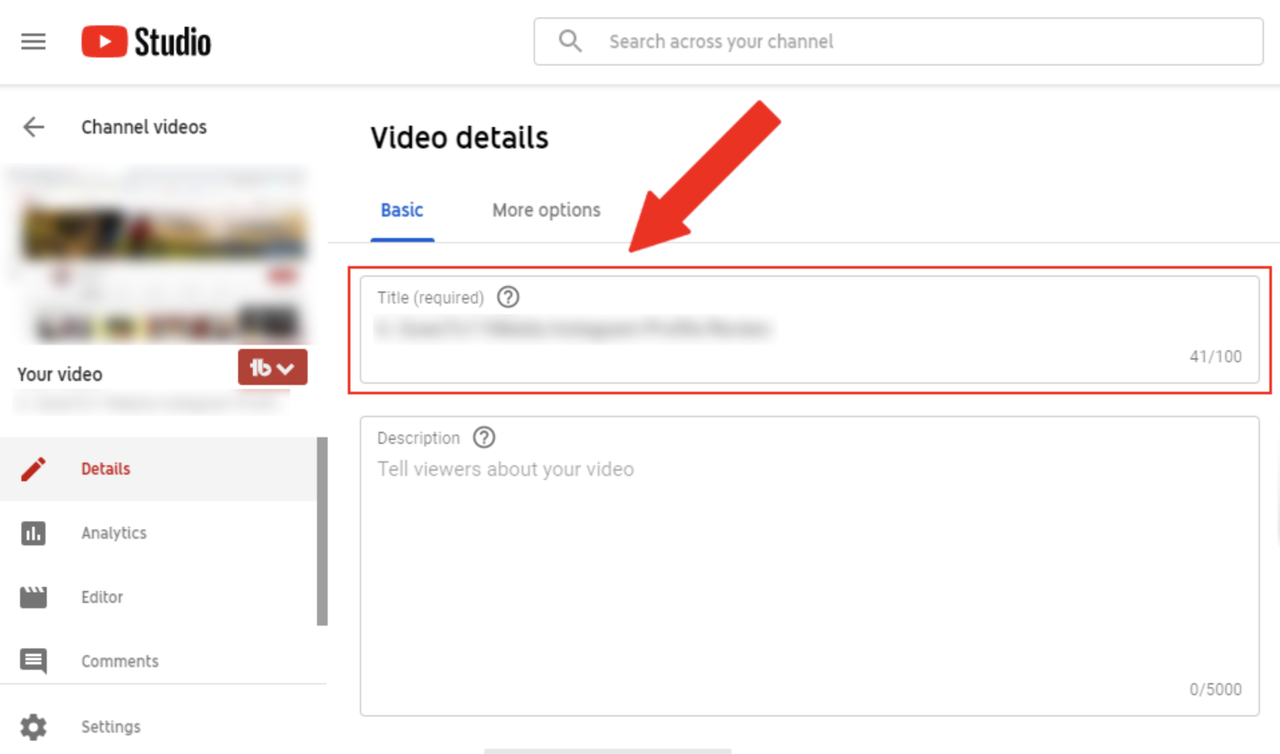 On-page video optimization for YouTube SEO