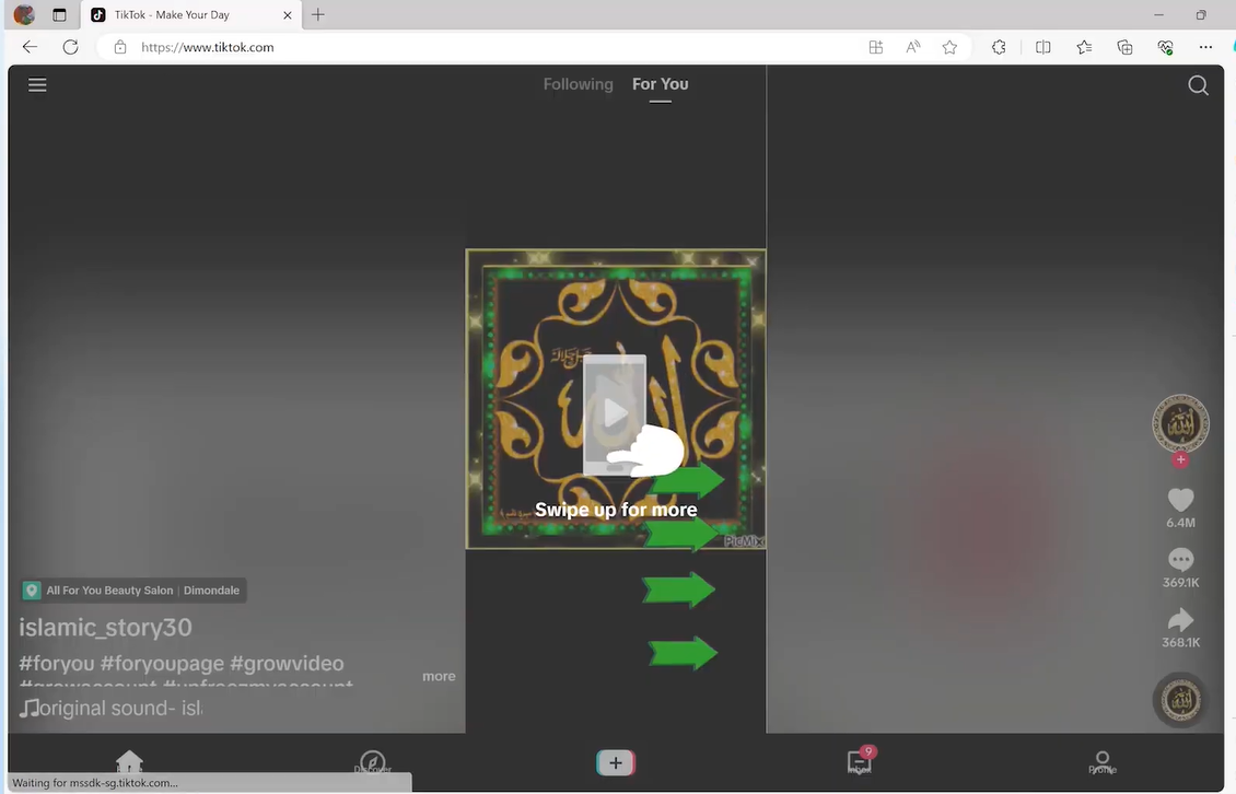 Image showing the interface of TikTok on a PC