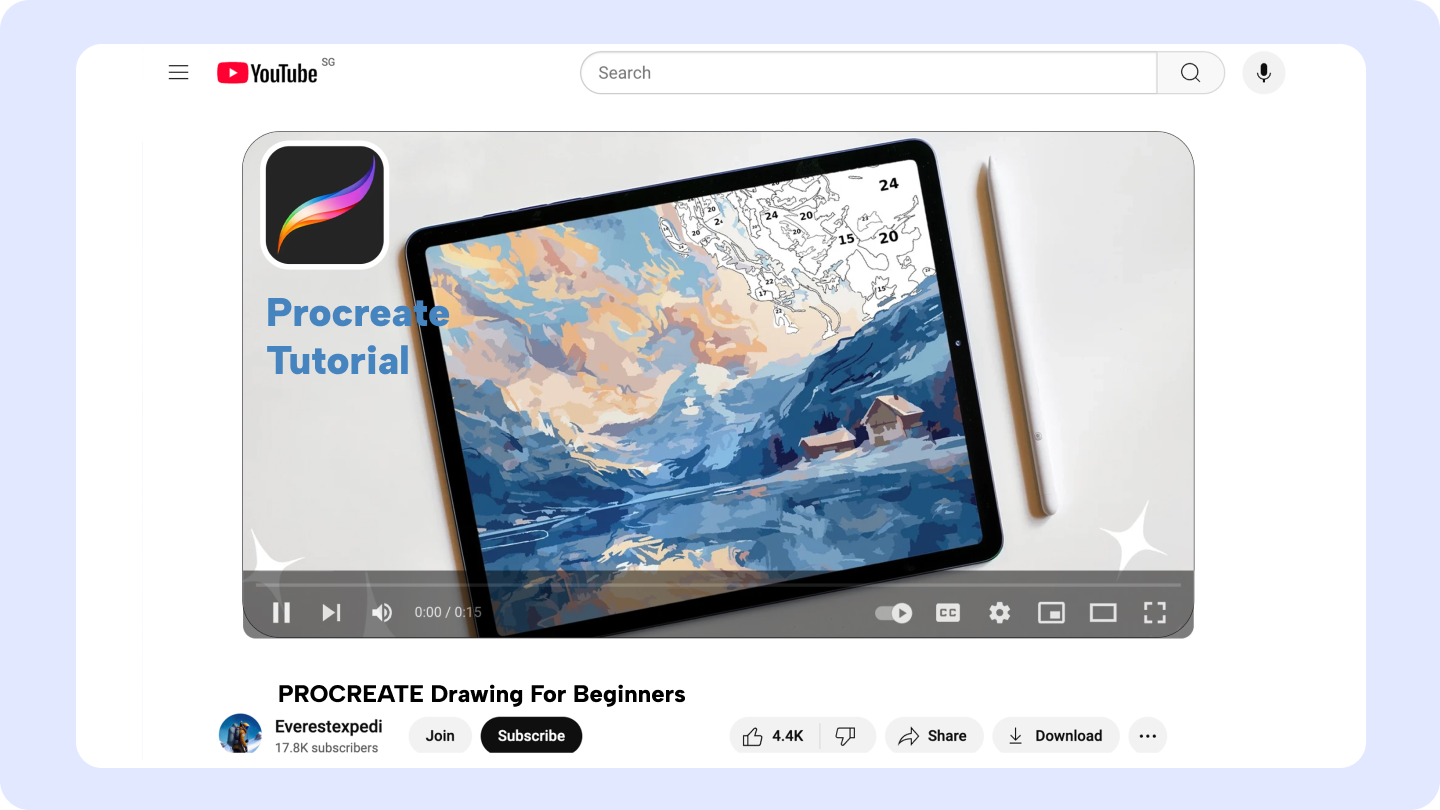 procreate youtube tutorial