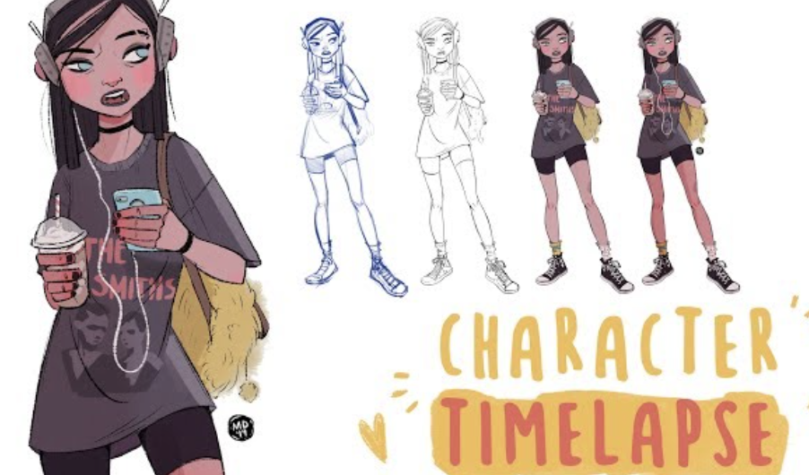 Character design on Procreate YouTube tutorial