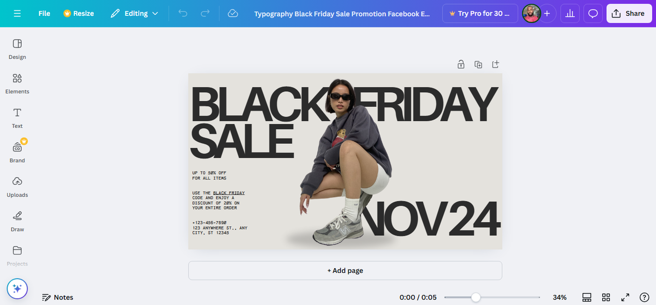 Facebook event cover photo template