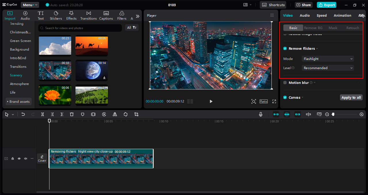 Customizing the video in the CapCut desktop video editor 