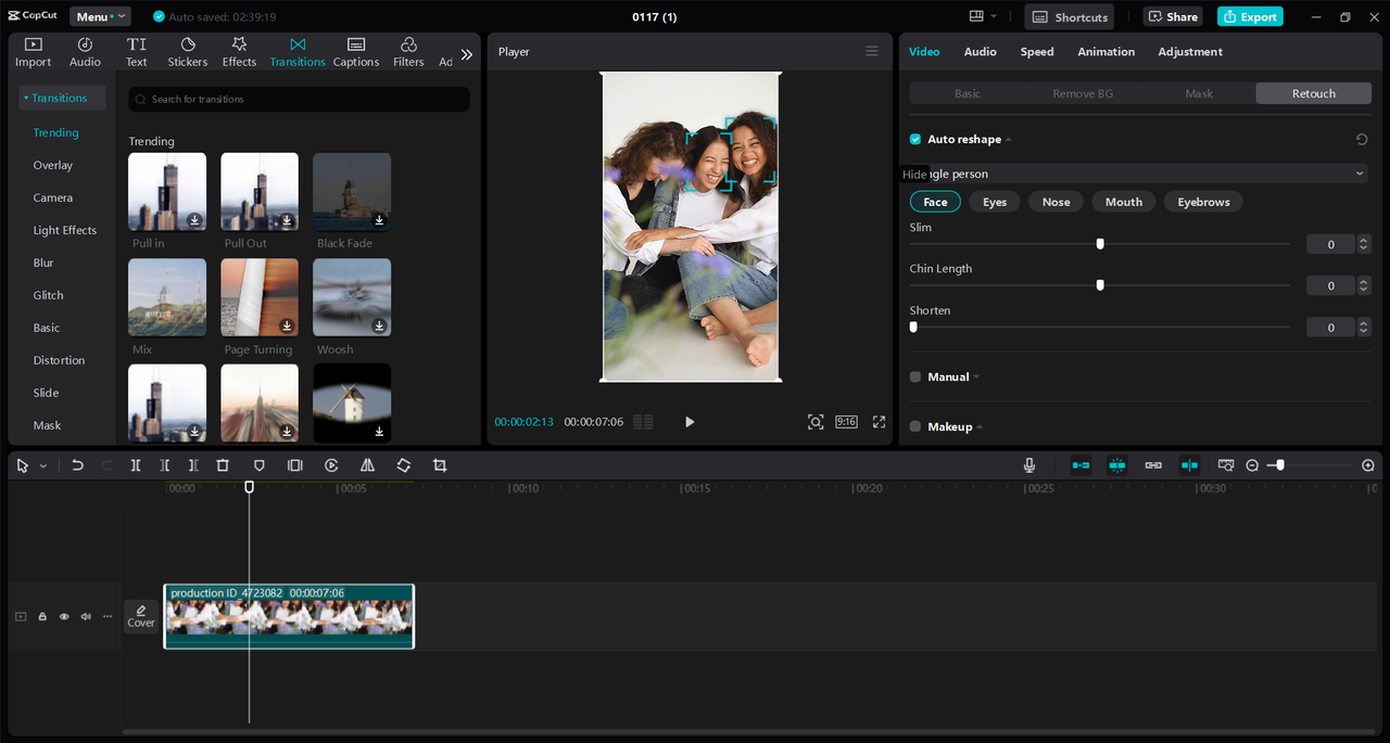 The interface of the CapCut desktop video editor - a useful tool for making lifestyle videos