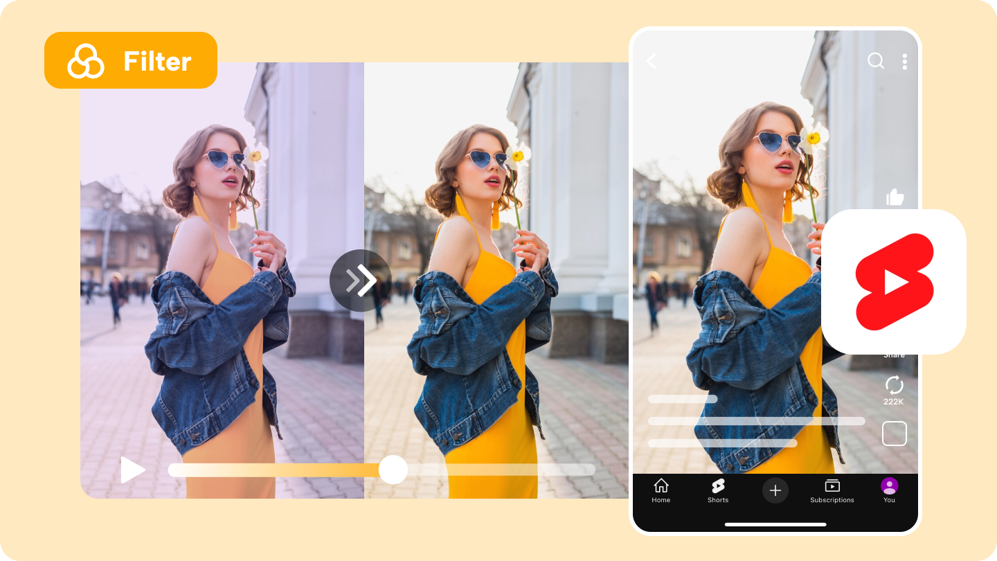 How to use filters on youtube shorts