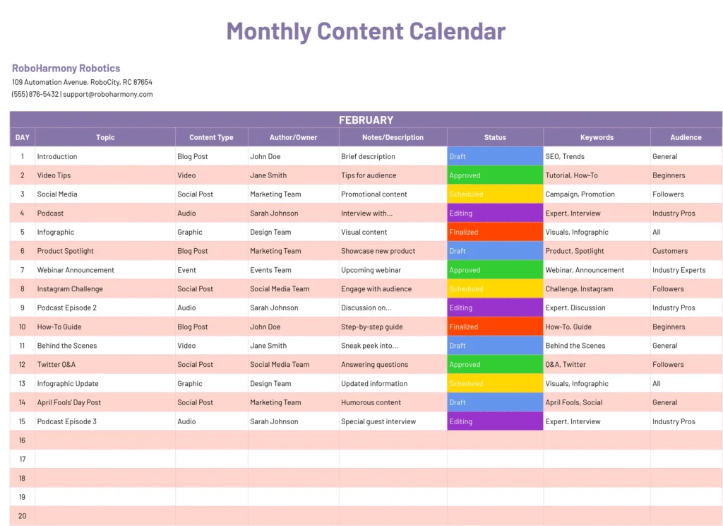 Calendar with inconsistent posting patterns - cause behind your Shorts not getting views