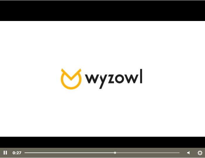 Wyzowl corporate animated video with kinetic typography and sleek design