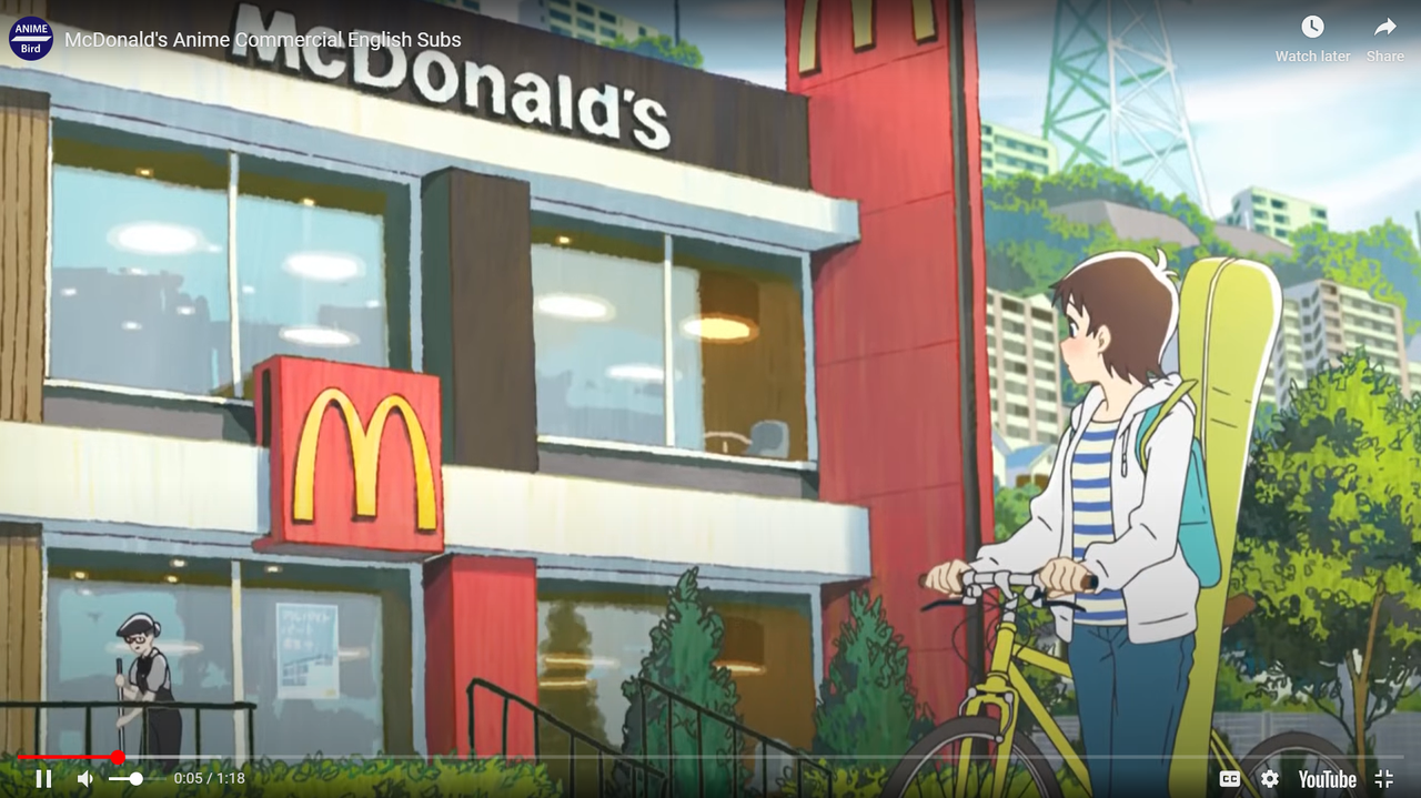 McDonald's anime-style animated corporate video for recruitment