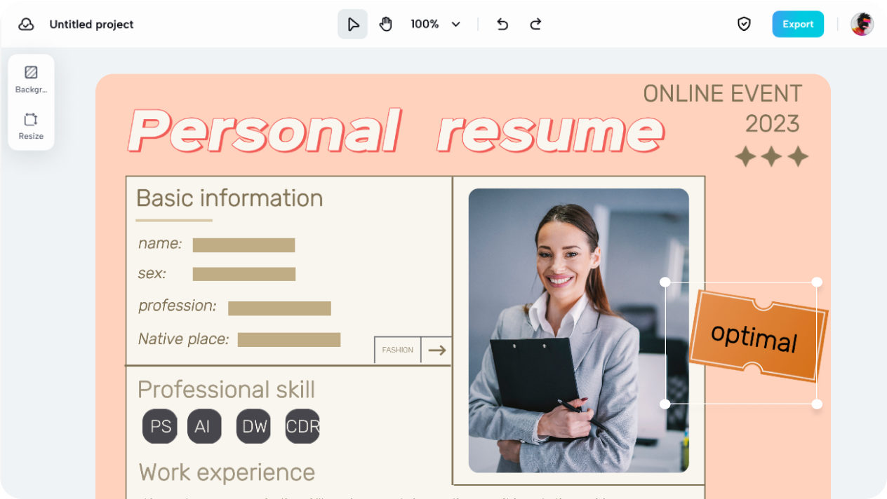 Make a functional resume for free