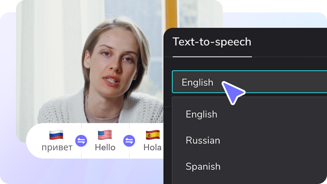Create lifelike voiceovers in different languages