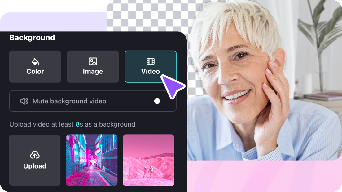 Add background video to make multiple clips cohesive
