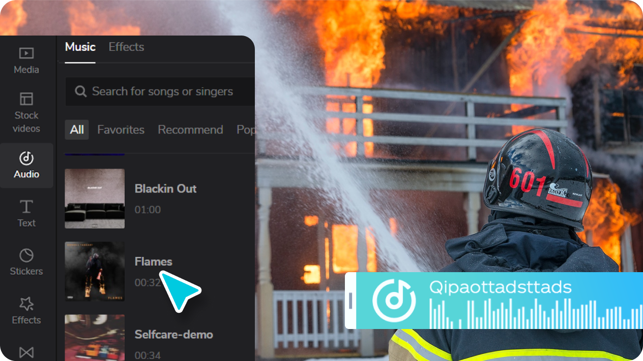 Add news background music to let audience engaged