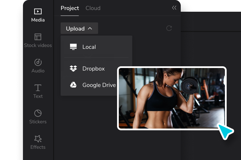 Import and add fitness clips to CapCut